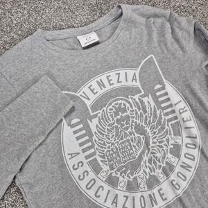 Emilio Ceccato Shirt Men's Small Gray Associazione Gondolieri Venezia Italy